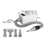 Dog Cat Pet Hair Dryer Grooming Blow Speed Hairdryer Blower Heater Blaster White - Pet And Farm 