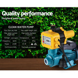 Auto Peripheral Water Pump Clean Electric Garden Farm Rain Tank Irrigation QB60 Yellow - Pet And Farm 