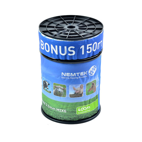 Nemtek Poli Braid - 3.5mm Mix6 400M Plus 150m Bonus - Pet And Farm 