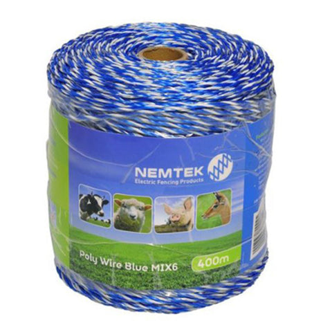Nemtek Poly Wire -Blue MIX6 400m - Pet And Farm 