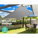 Instahut Sun Shade Sail Cloth Shadecloth Outdoor Canopy Rectangle 280gsm 4x6m - Pet And Farm 
