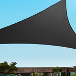 Instahut Sun Shade Sail Canopy Triangle 280gsm 5x5x5m Black - Pet And Farm 