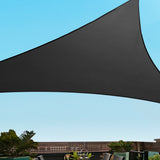 Instahut Sun Shade Sail Canopy Triangle 280gsm 5x5x5m Black - Pet And Farm 