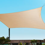 Instahut 3x6m Shade Sail Cloth Shadecloth Rectangle Heavy Duty Sand Sun Canopy - Pet And Farm 