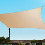 Instahut Shade Sail Cloth Rectangle Shadesail Heavy Duty Sand Sun Canopy 6x6m - Pet And Farm 