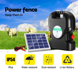 Giantz 20km Electric Fence Energiser Solar Energizer Charger Farm Animal 1.2J - Pet And Farm 
