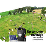 Giantz Electric Fence Energiser Solar Fencing Energizer Charger Farm Animal 10km 0.5J - Pet And Farm 