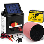 Giantz Electric Fence Energiser 5km Solar Powered 0.15j Set+ 1200m Tape - Pet And Farm 