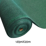 Instahut 50% Sun Shade Cloth Shadecloth Sail Roll Mesh 1.83x20m 100gsm Green - Pet And Farm 