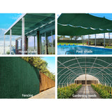 Instahut 50% Sun Shade Cloth Shadecloth Sail Roll Mesh 1.83x20m 100gsm Green - Pet And Farm 