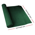 Instahut 70% Sun Shade Cloth Shadecloth Sail Roll Mesh Outdoor 175gsm 1.83x20m Green - Pet And Farm 