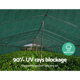 Instahut 90% Sun Shade Cloth Shadecloth Sail Roll Mesh 3.66x10m 195gsm Green - Pet And Farm 