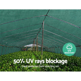 Instahut 3.66x30m 50% UV Shade Cloth Shadecloth Sail Garden Mesh Roll Outdoor Green - Pet And Farm 