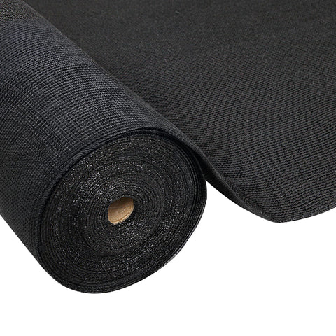 Instahut 3.66x30m 30% UV Shade Cloth Shadecloth Sail Garden Mesh Roll Outdoor Black - Pet And Farm 