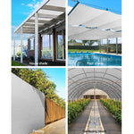 Instahut 3.66x30m 30% UV Shade Cloth Shadecloth Sail Garden Mesh Roll Outdoor White - Pet And Farm 