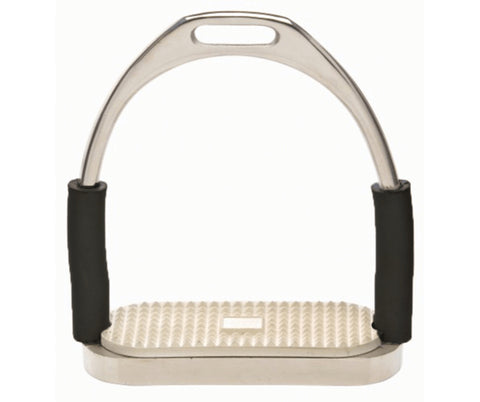 Equisteel Flex Shank Stirrups Stainless Steel - Pet And Farm 