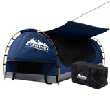 Weisshorn Swag King Single Camping Canvas Free Standing Swags Blue Dome Tent - Pet And Farm 