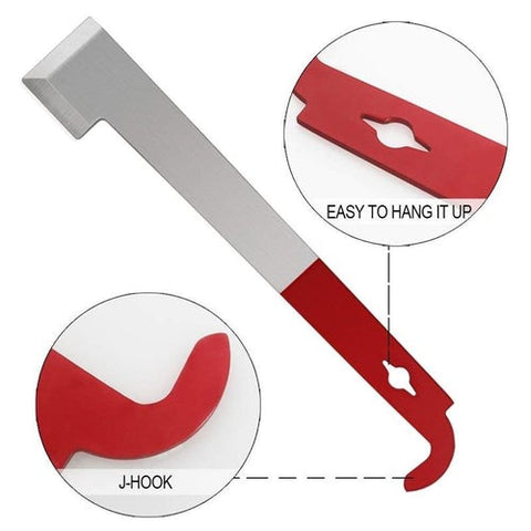 Stainless Steel J Type Hive Tool Beekeeper Scraper Red Tail - Pet And Farm 