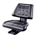 Giantz PU Leather Tractor Seat with Sliding Track - Black - Pet And Farm 