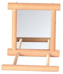 Wood Framed Mirror with Perch - Pet And Farm 