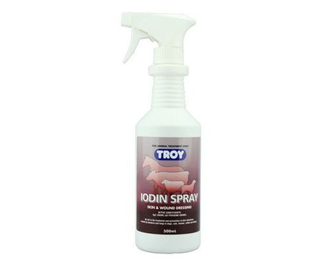 Troy Iodine Spray 500ml - Pet And Farm 