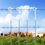 20x Fence Pigtail Posts Steel Electric Graze Farming Post Tape Fencing Anti-rust - Pet And Farm 