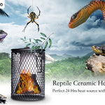 100W Reptile Ceramic Heat Lamp anti-hot Cage Light Holder Switch Chicken Brooder - Pet And Farm 