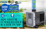 Dynamic Power Aquarium Submersible Water Pump 5000L/H 80W 3.8m Pond - Pet And Farm 