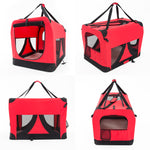 Paw Mate Red Portable Soft Dog Cage Crate Carrier L - Pet And Farm 