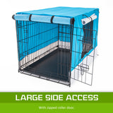 Paw Mate Blue Cage Cover Enclosure for Wire Dog Cage Crate 24in - Pet And Farm 