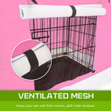Paw Mate Pink Cage Cover Enclosure for Wire Dog Cage Crate 24in - Pet And Farm 