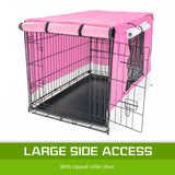 Paw Mate Pink Cage Cover Enclosure for Wire Dog Cage Crate 30in - Pet And Farm 