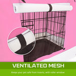 Paw Mate Pink Cage Cover Enclosure for Wire Dog Cage Crate 36in - Pet And Farm 