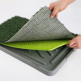 Paw Mate Pet Dog Potty Tray Training Toilet 69cm x 43cm + 1 Grass Mat - Pet And Farm 