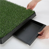 Paw Mate Pet Dog Potty Tray Training Toilet 63cm x 50cm + 1 Grass Mat - Pet And Farm 