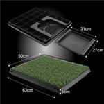 Paw Mate Pet Dog Potty Tray Training Toilet 63cm x 50cm + 1 Grass Mat - Pet And Farm 