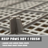 PS KOREA Grey Dog Pet Potty Tray Training Toilet Raised Walls T1 - Pet And Farm 