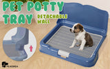 PS KOREA Blue Dog Pet Potty Tray Training Toilet Detachable Wall T2 - Pet And Farm 