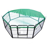 Paw Mate Green Net Cover for Pet Playpen 32in Dog Exercise Enclosure Fence Cage - Pet And Farm 