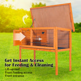 Paw Mate 91 x 45 x 70cm Rabbit Hutch Chicken Coop Free Standing Cage Run - Pet And Farm 