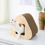 Yaomi Wood Triangle Cat Scratcher Sofa Pet Bed - Pet And Farm 