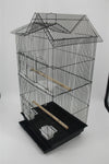 YES4PETS Medium Size Bird Cage Parrot Budgie Aviary with Perch - Black - Pet And Farm 