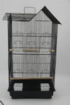 YES4PETS Medium Size Bird Cage Parrot Budgie Aviary with Perch - Black - Pet And Farm 