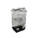 YES4PETS 4 X Medium Size Bird Cage Parrot Budgie Aviary with Perch - Black - Pet And Farm 