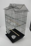 YES4PETS 4 X Medium Size Bird Cage Parrot Budgie Aviary with Perch - Black - Pet And Farm 