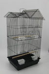 YES4PETS 4 X Medium Size Bird Cage Parrot Budgie Aviary with Perch - Black - Pet And Farm 