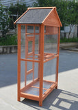 YES4PETS Wooden XXL Pet Cages Aviary Carrier Travel Canary Parrot Bird Cage - Pet And Farm 