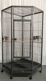 YES4PETS 162cm Large Corner Bird Cage Pet Parrot Aviary Perch Castor Wheel - Pet And Farm 