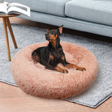 Pet Dog Bedding Warm Plush Round Comfortable Nest Comfy Sleep kennel Pink XL 100 - Pet And Farm 