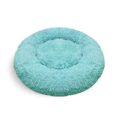 Pet Dog Bedding Warm Plush Round Comfortable Nest Comfy Sleeping kennel Green Large 90cm - Pet And Farm 